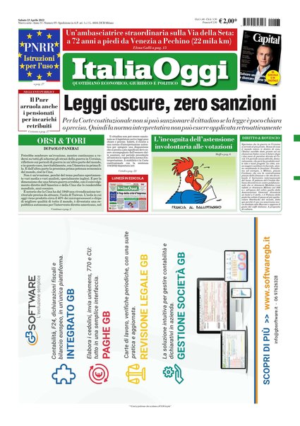 Italia oggi : quotidiano di economia finanza e politica